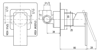 Смеситель для душа Rav Slezak Loira LR583 хром